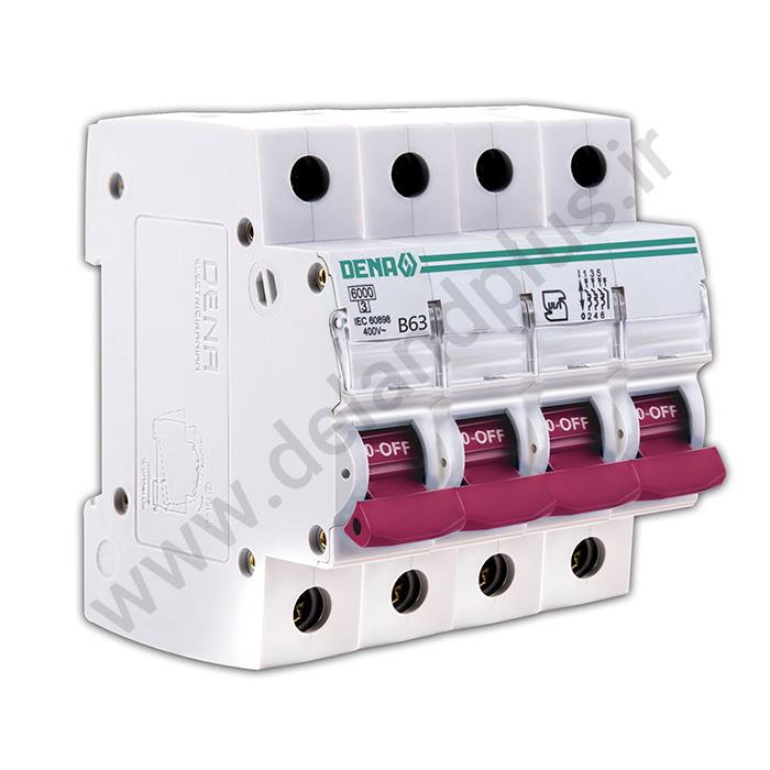 فیوز مینیاتوری چهار پل 63 آمپر دناالکتریک مدل B63-6KA